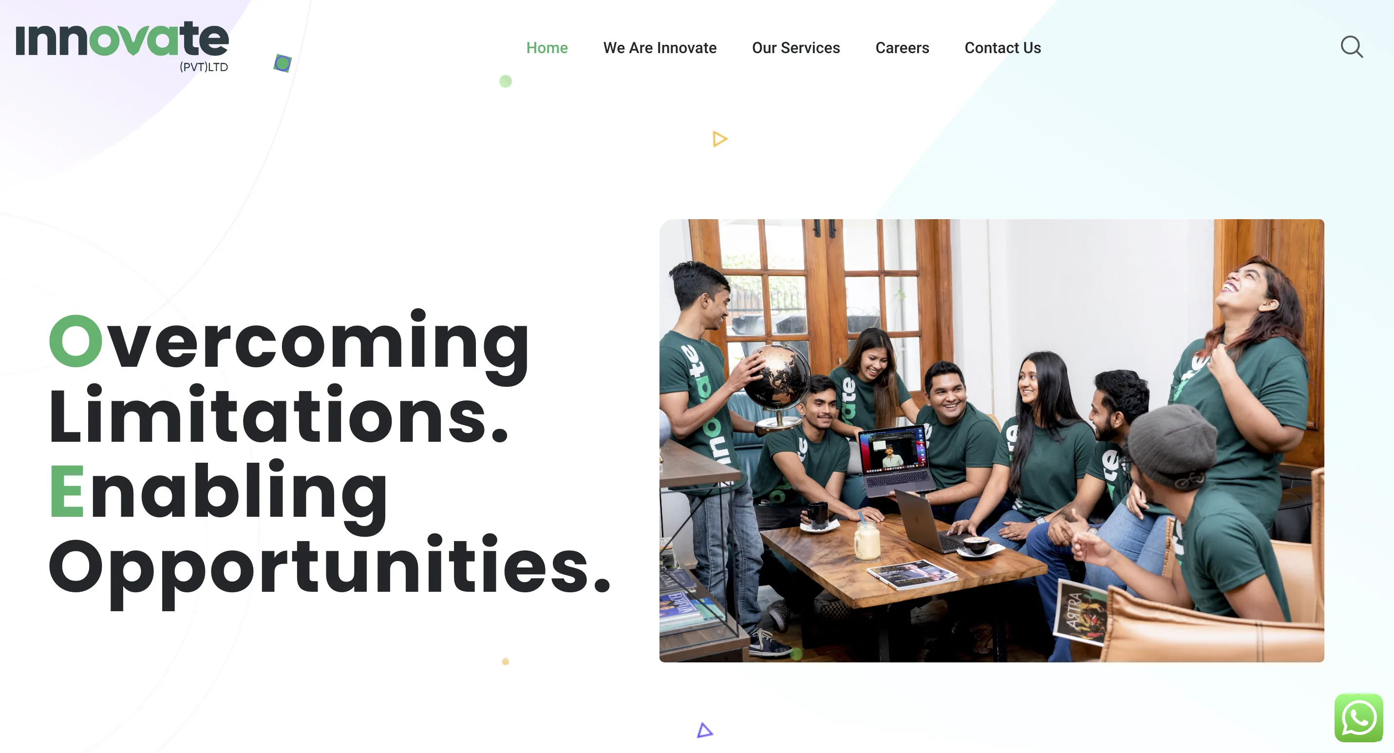 Innovate website screenshot