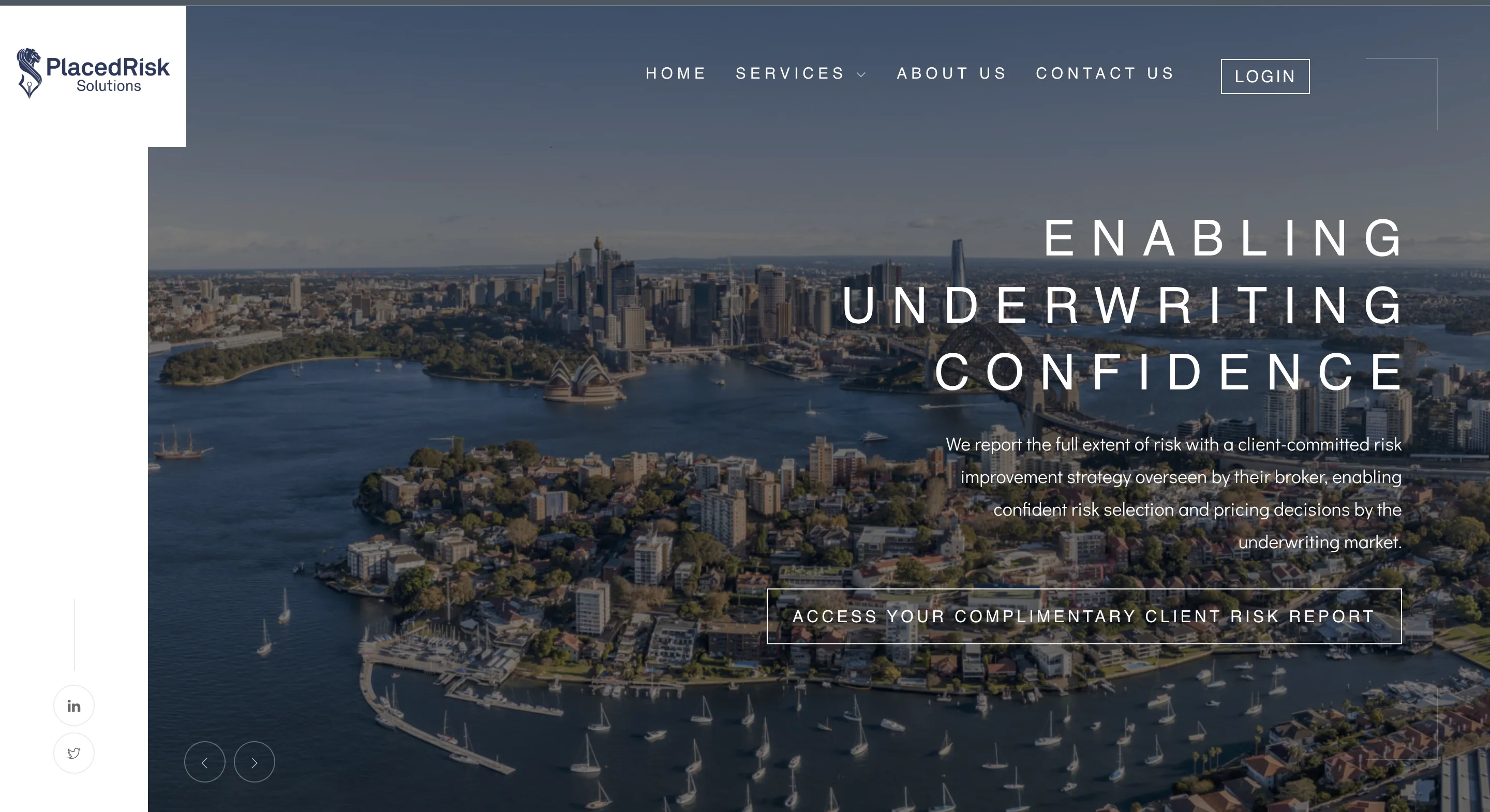 Placed Risk website screenshot