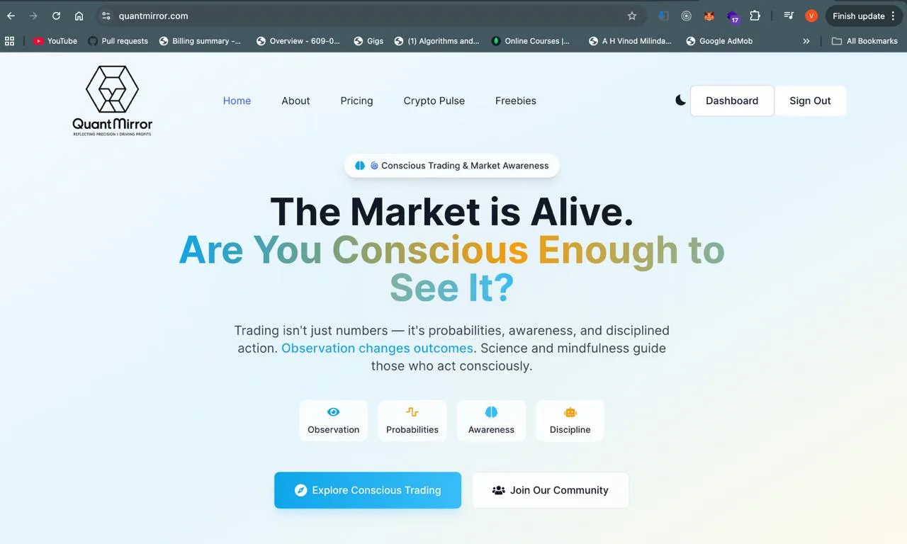 QuantMirror website screenshot