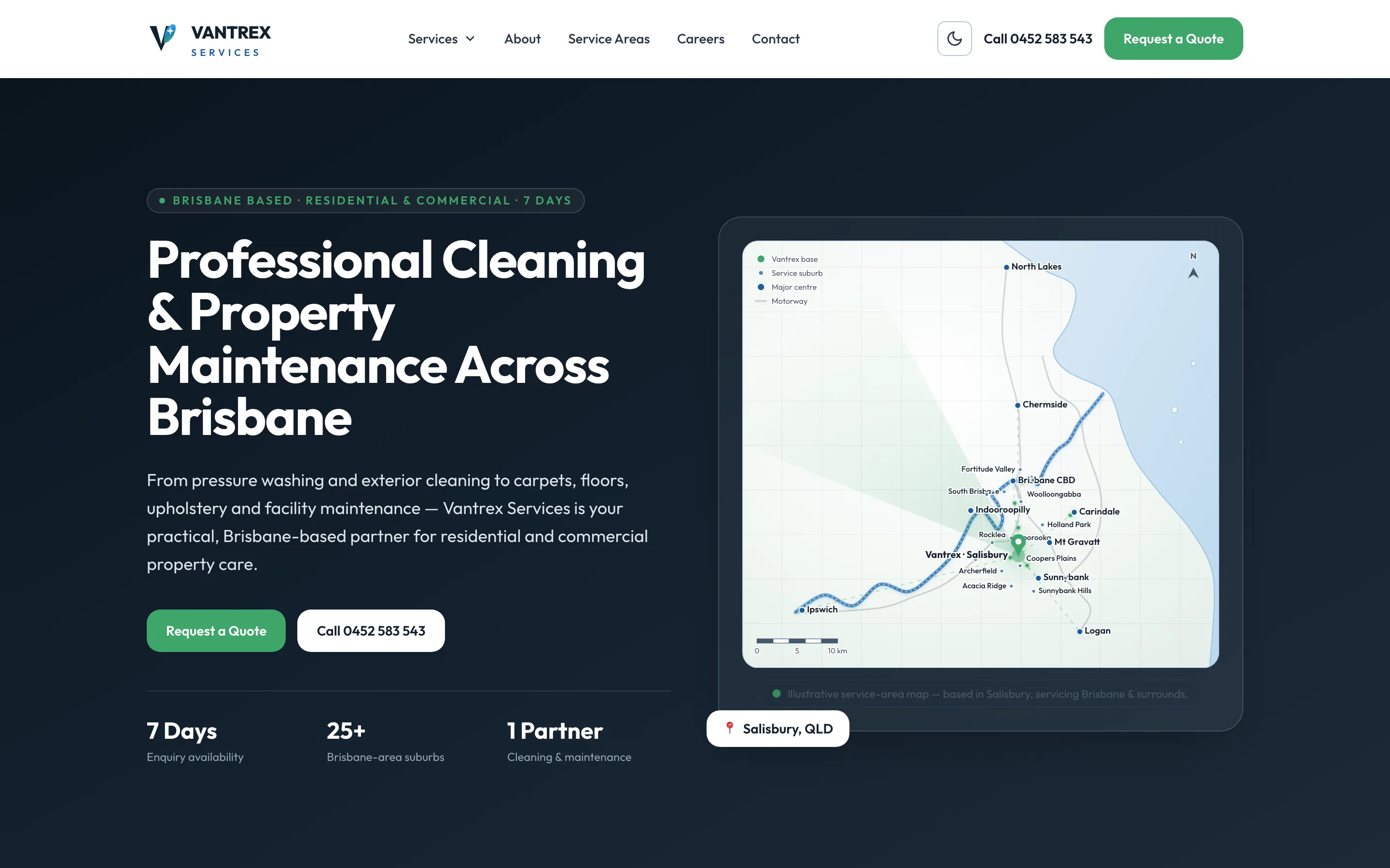 Vantrex Services website screenshot